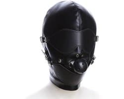 Face Cover Masker met Mondbal en Eye Patch voor Mannen en Vrouwen, Latex Sex BDSM Latex Hood Masker, SM Masker voor Party, Cosplay, Vakantie
