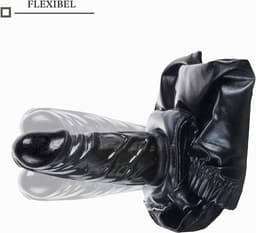Slip met interne dildo – Zwart S/M – Dildo 11 cm ⌀2,6 cm – Rekbaar tot 52 cm – Vrouwelijke keuschheidsgordel & controle FOPS A45-1 — thumbnail 5