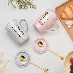 Romantisch Huwelijkscadeau voor Koppels - 2 Stuks Keramische Geschenkmokken 400ml — thumbnail 2