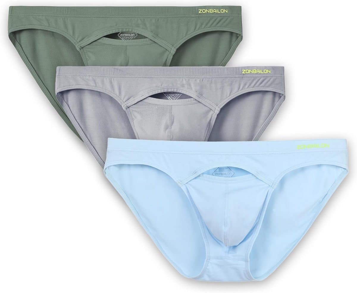 Mannen Sexy Slips met Vooropening en Verbeterde Bulge Pouch — afbeelding 1