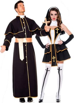 Verleidelijk Nonnenkostuum voor Dames: Sexy Halloween Cosplay Jurk — thumbnail 2