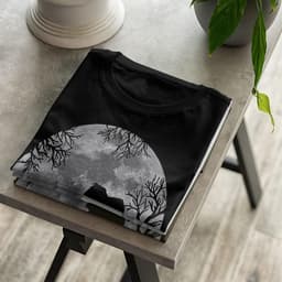 Heren T-shirt met Engelse Bulldog Full Moon Hondenprint Katoen — thumbnail 4