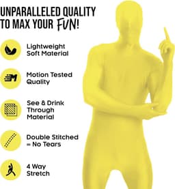 Zwart Full Body Pak voor Volwassenen - Stretchy Zentai Kostuum — thumbnail 3