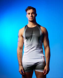 SUPAWEAR SPR Gradient Black/White Multipack 1x Singlet + 1x Shorts - MAAT M — thumbnail 5