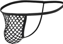 Heren String Zwart Net - Mannen Underwear String Net Design - Erotische Heren Ondergoed - Mesh String voor Mannen - Maten XS S M L XL 2XL 3XL 4XL - La Nuita — thumbnail 1