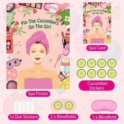 Ronte - Feestspel voor meisjesfeest, Poster Pin The Cucumber on The Girl, Make-up, Logeerpartij, Feestartikelen voor vrouwen — thumbnail 3