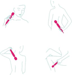 Palmpower Wand Vibrator - Massager - met verwisselbare kop - roze — thumbnail 2