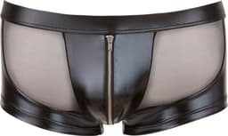 Uitdagende Wetlook Short met Netstof Stukken — thumbnail 5