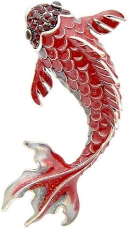 Stalen pin sieraden broche mooie goudvis., Metaal — thumbnail 1