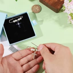 2 stuks 2 kleuren bruidsboeket hanger elegante huwelijksgeschenken broche voor de bruid betekenisvol cadeau wordt aan bruidsboeket of jurk bevestigd — thumbnail 4
