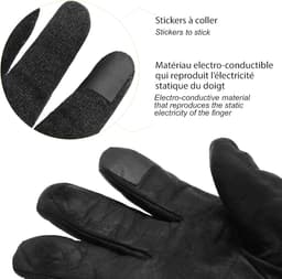 Handschoenen tactiel te maken, zwart, eenheidsmaat (10 stuks) uniseks, Zwart, Eén maat — thumbnail 3