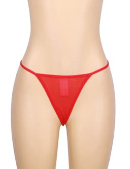 Zeloria Rode Lingerie Set voor Dames – Jarretelgordel met String – Verstelbare Jarretels – Satijnlook – XS/S — thumbnail 3