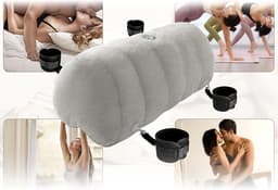 Sexkussen met Handboeien - Opblaasbaar Seks Kussen - Fixatieset - Handsfree - Seksaccessoire - met Houder voor Masturbator, Dildo of Vibrator - Voor Stellen - Reizen Thuis en Hotel — thumbnail 5