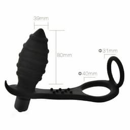 Mannelijke prostaatmassager, dildo, penisring, anale vibrator, buttplug, speeltje voor mannen — thumbnail 2