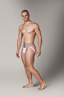 MM Sports The Original Swimmer/Jogger Jockstrap 1 inch Multipack 1x Black + 1x White + 1x Red - MAAT M - Heren Ondergoed - Jockstrap voor Man - Mannen Jock — thumbnail 2