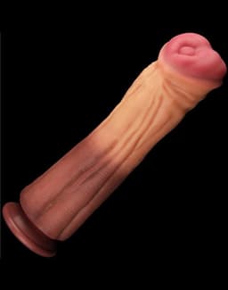 Lovetoy - XXL Dildo - Dual layered Platinum Silicone Cock - 30 cm lang en modder vet — thumbnail 11