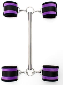 Rimba - Korte spreader bar Van Metaal Met vier Losse Boeien - Zwart — thumbnail 6