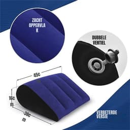 Zylo® Sex Kussen - Seksmeubel voor Vrouwen & Mannen - Sex Pillow - Blauw - 21cm x 19cm x 4cm — thumbnail 2