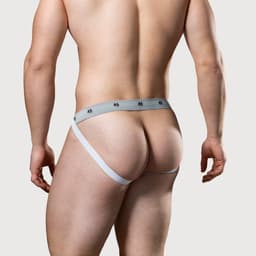 MM Sports The Original Swimmer/Jogger Jockstrap 1 inch White - MAAT S - Heren Ondergoed - Jockstrap voor Man - Mannen Jock — thumbnail 6