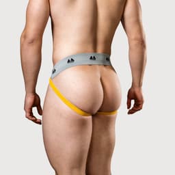 MM Sports Original Edition Swimmer/Jogger Jockstrap 2 inch Yellow - MAAT M - Heren Ondergoed - Jockstrap voor Man - Mannen Jock — thumbnail 7