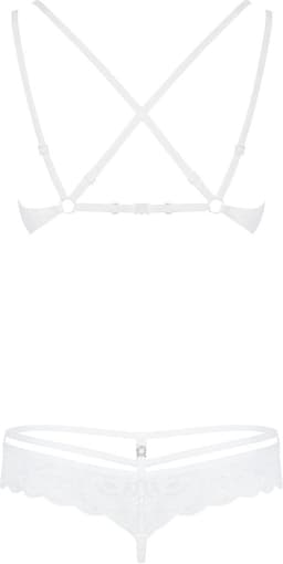 Obsessive Kanten BH-Set - Erotische Lingerie - Maat S/M - Wit — thumbnail 9