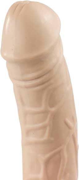 You2Toys – Giant Lover XXL Vibrator met Aders en Verdikte Eikel – 33 cm – beigeig — thumbnail 3