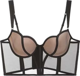 Sexy push-up korset beha - Erotische BH - Transparant - Brede banden - Haak en oog sluiting - Comfort - Lingerie — thumbnail 5