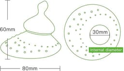 Siliconen Borstvoeding Tepelschild - Siliconen Borstvoeding Nipple Shield - Comfortabel en Pijnloos Borstvoeding Geven - Handsfree Borstvoedingservaring - Zacht Silicone met Verlengde Tepel — thumbnail 3
