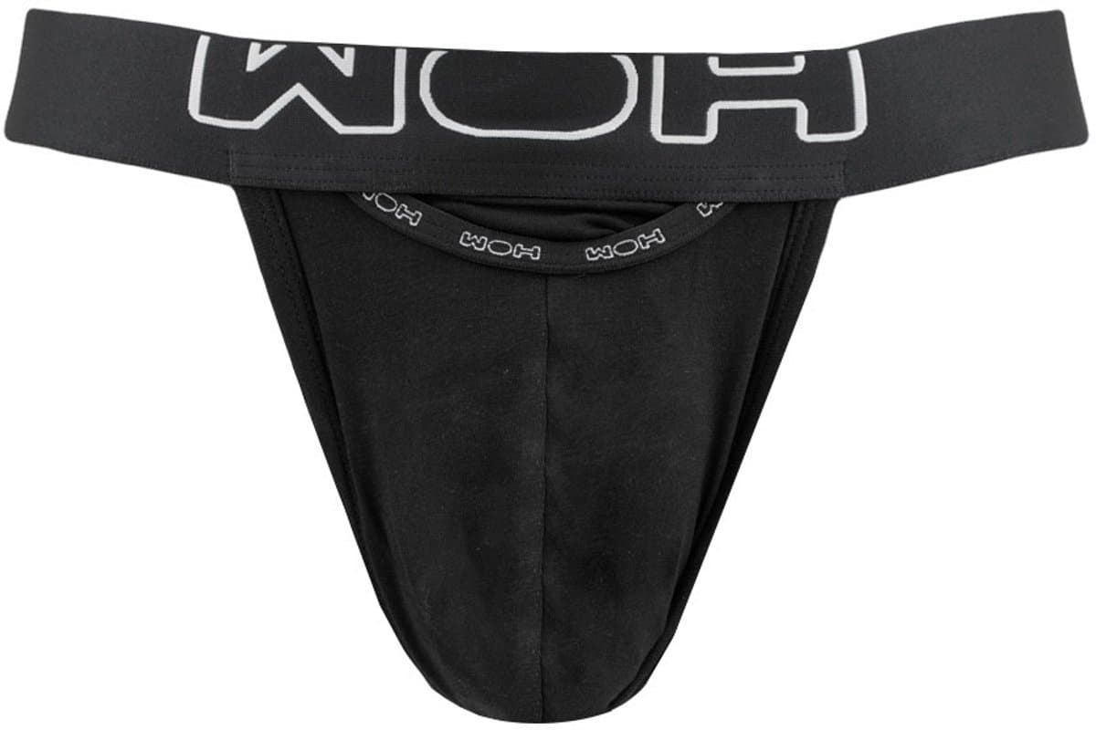 WOH heren g-string sexy fun zwart — afbeelding 1