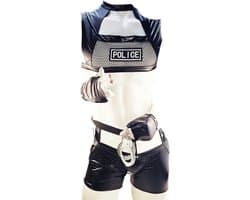 BNDGx® Sexy Cosplay Rollenspel kleding - Onesize - outfit heren Politie zwart wit set