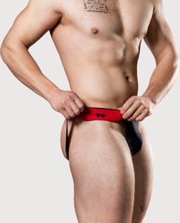 MM Sports The Original Jockstrap 2 inch Reversible Black/Red - MAAT XXL - Heren Ondergoed - Jockstrap voor Man - Mannen Jock — thumbnail 6
