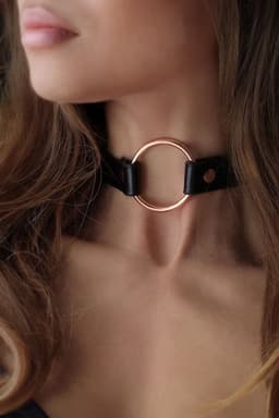 Rosy Gold - Choker - Zwart — thumbnail 1