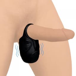 Trinity Vibes - Vibrerende Testikel Massager - Zwart — thumbnail 6