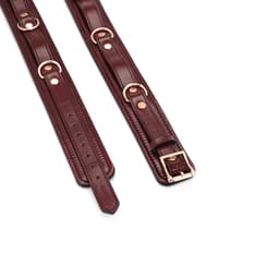 Liebe Seele - Wine Red - Leren Dijboeien Met Rosé Gouden hardware (2 maten beschikbaar) - exclusief En Luxe S/M — thumbnail 3