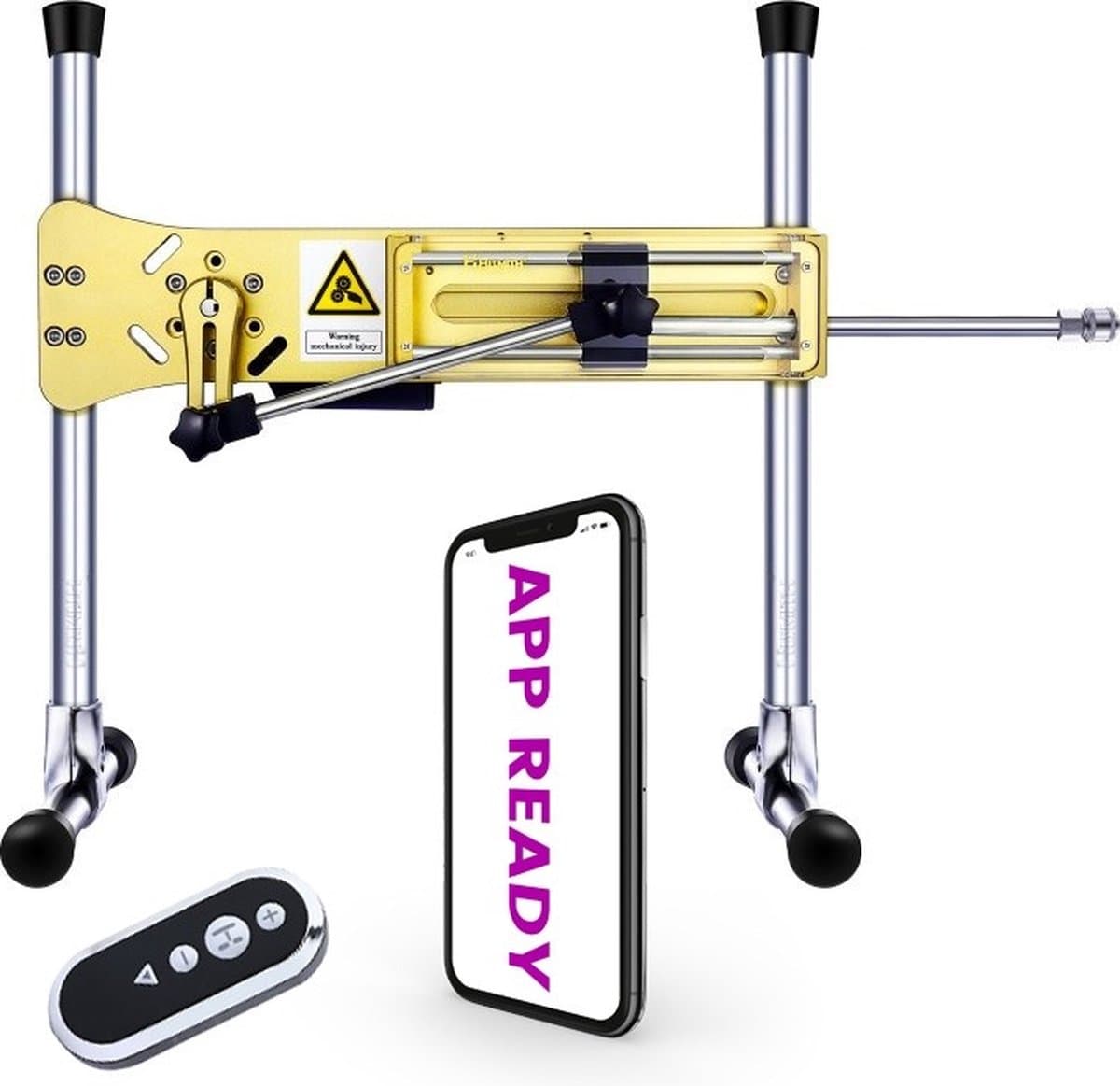 Pro 1 Premium Seksmachine 2.0 Smart App met dildo en afstandsbediening Goud — afbeelding 1
