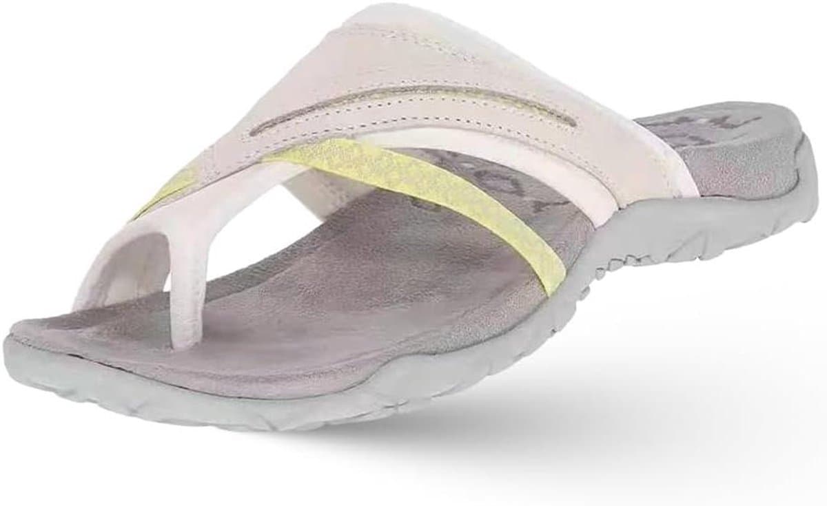 Orthopedische Sandalen - Dames Slippers - Comfortabel Lopen - Hoge Voetboog Steun - Platte Hak - Beige — afbeelding 1