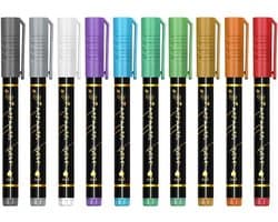 Body Paint Markers - Huidverf Stiften - Artistiek Tekenen - Huidvriendelijk Afwasbaar - 10 Kleuren - Levendig