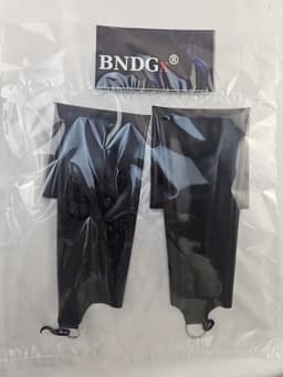 BNDGx® - 100% LATEX Handschoenen - Maat S/M - Lang Zwart BDSM SM sexy glans handschoen vingerloos BDSM Rubber Fetish SM rollenspel kleding — thumbnail 4