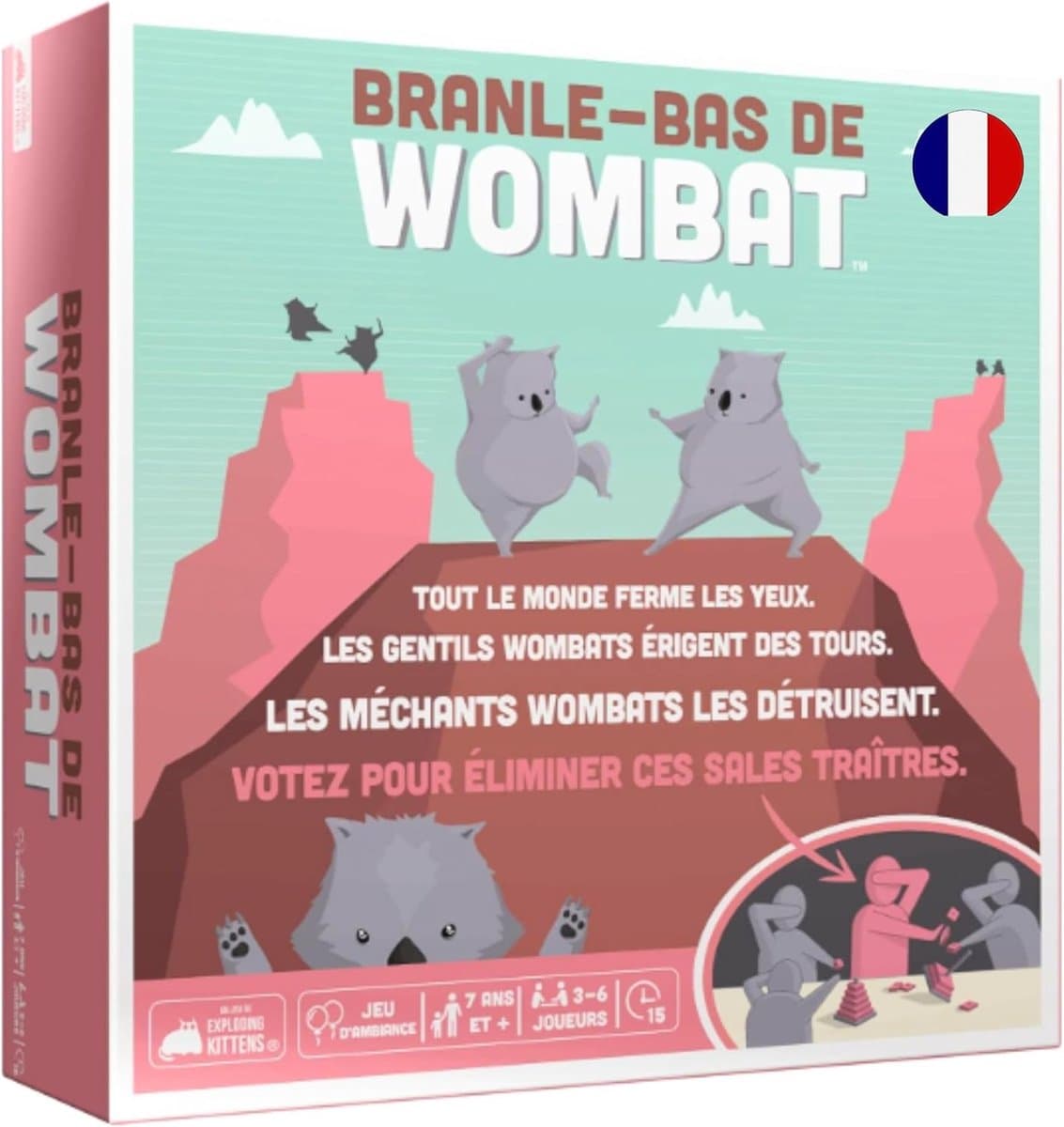Kaartspel - Gezelschapsspel - Avondje uit - Franse editie - 27x7x27cm - Wombat — afbeelding 1
