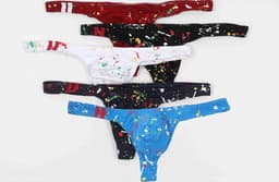 Heren Katoenen Tanga en T-Back Ondergoed met Lage Taille — thumbnail 4