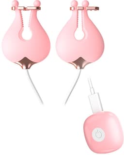 Oneay Roze vibrerende tepelklemmen voor vrouwen, meerdere vibratiestanden, vibrerende tepelklemmen, clitorisstimulator, seksspeeltje voor volwassen stellen, vrouwelijk genot. — thumbnail 1