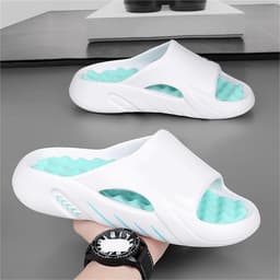 Massage Pantoffels - Comfortabele Sandalen - Binnen en Buiten - Antislip Zool - Maat 42-43 - Zwart Groen — thumbnail 3