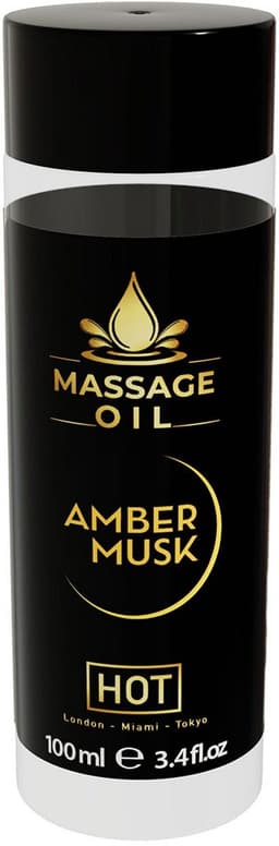 Hot - Amber & musk 100ml Massage olie - Transparant — thumbnail 3