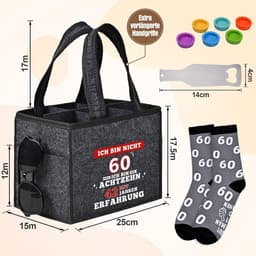 Verjaardagscadeau: Flessentas Grijs met Handtashouder voor Mannen - 60ste Verjaardagsgeschenk — thumbnail 5