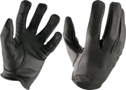 Mister B - Leren Politie Handschoenen - Zwart M — thumbnail 3