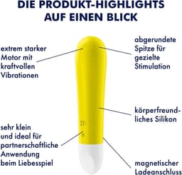 Satisfyer, minivibrator, 'Ultra Power Bullet 1', 10,5 cm, waterdicht, oplaadbaar, medische siliconen — thumbnail 4