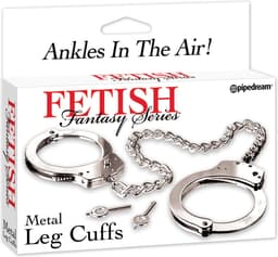 Pipedream Fetish Fantasy HandBoeien Metal Leg Cuffs zilver — thumbnail 15
