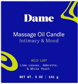 Dame Products – Massage Oil Candle – Wild Lust Lime — thumbnail 2