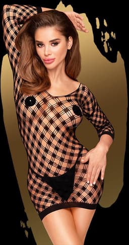 Penthouse Lingerie Passion Goddess - Erotische Jurk - Maat S/L - Zwart — thumbnail 1
