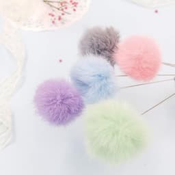 Speelgoed Snoepkleurige Kleine Haarbal Plagen Kat Stok Kleur Konijn Haar Plagen Kat Staaf Bel Voor Kat Speelgoed Fairy Stok — thumbnail 3